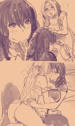 1futa 1girls ass byleth_(fire_emblem) byleth_(fire_emblem)_(female) edelgard_von_hresvelg fellatio fire_emblem fire_emblem:_three_houses futa_on_female futanari medium_hair negresco nintendo panels sex sketch vaginal_penetration