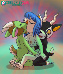 1girls 2boys animal_crossing annie-mae anthro anus balls black_body black_fur blue_hair bovid breasts caprine cervid closed_eyes female female_on_anthro fur genitals goat green_body green_fur group group_sex gruff_(animal_crossing) hair hi_res human kissing male mammal mmf_threesome multicolored_body multicolored_fur nintendo nipples open_mouth scut_tail sex simple_background sitting straight threesome tongue two_tone_body two_tone_fur video_games villager_(animal_crossing) waist_grab white_body white_fur zell_(animal_crossing)