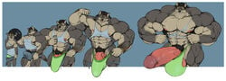 1boy 2020 abs anthro balls balls_expansion barazoku bicep_curl biceps big_muscles big_penis black_hair bottomwear bulge canid canine canis cellphone clothed clothing dumbbell erection erection_under_clothes erection_under_clothing expansion flexing fur genital_expansion genitals george_(yuri)_kuznetsov green_underwear grey_body grey_fur growth hair hi_res huge_cock huge_muscles humanoid_genitalia humanoid_penis hyper hyper_genitalia hyper_muscles hyper_penis male male_only mammal muscle_growth muscular muscular_anthro muscular_male navel neck_tuft nipples oldshep pecs penis penis_expansion phone pubes quads shirt shorts simple_background size_transformation smartphone solo standing tank_top topwear torn_clothing transformation tuft underwear vein weights white_body white_fur wolf