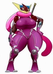 anthro big_breasts female female_only greninja pokémon_(species) pokemon pokemon_(species) sleepingeel thick_thighs