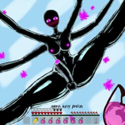 1futa 4_arms big_penis black_skin dark_skin enderman enderwoman futa_only futanari looking_at_viewer minecraft multi_arm multi_limb mutant mutant_enderman potion pov purple_eyes spread_legs taker_pov wonderloh1