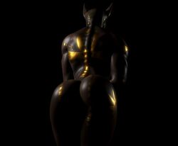 anubian_jackal anubis azentaru_(r-a-s-p) big_ass black_skin egyptian_mythology male_only r-a-s-p_(artist) tagme tattoos