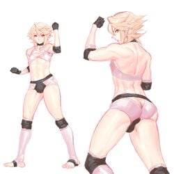 1boy ass bulge corrin_(fire_emblem) corrin_(fire_emblem)_(male) crossdressing cute_male femboy fire_emblem fire_emblem_fates girly male_only muscular muscular_male nintendo pointy_ears samsara samsara_(shuukeura) solo trap