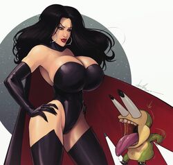 1girls battletoads big_breasts booba_(meme) breasts cleavage dark_queen devil_hs female huge_breasts large_breasts solo_focus thighhighs