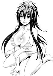 1girls big_breasts bikini breasts genderswap_(mtf) kagami_taiga kuroko_no_basuke long_hair monochrome rule_63 smile taiga_kagami