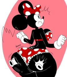 anthro ass ass_bounce big_ass big_breasts big_butt black_fur bottom_heavy bouncing_ass bow breasts bubble_ass bubble_butt cute denizen1414 disembodied_hands disney fat_ass fat_butt female female_only gloves huge_ass large_ass large_butt looking_at_viewer minnie_mouse mouse mouse_ears mouse_humanoid mouse_tail panties polka_dot_bra polka_dot_panties rodent rodent_humanoid teasing thick_ass thick_thighs thin_tail underwear wide_hips