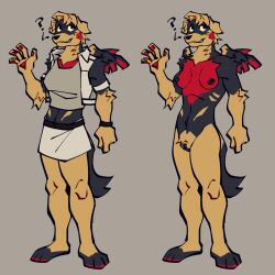 amiyourhiro anthro avian bird bird_dog breasts canid canine canis clothed clothing digital_media_(artwork) domestic_dog embarrassed feathered_wings feathers female finch fur genitals golden_retriever hair hi_res hunting_dog hybrid mammal nipples nude oscine ozzie_the_dawg passerine reference_image retriever smile solo tail teeth true_bullfinch vulva wings