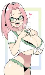 sakura haruno from ahe gao by thebillai