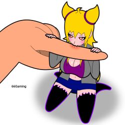 2d 2d_(artwork) 2d_artwork 66gaming :3 big_breasts bite biting blonde-haired_female blonde_female blonde_hair blonde_hair_female blush breasts cleavage clothed clothing color colored digital_art digital_drawing_(artwork) digital_media digital_media_(artwork) female female_focus female_only light-skinned_female light_skin long_hair minigirl miniskirt oc original_character red_eyes six_(66gaming) size_difference size_play smaller_female solo solo_female solo_focus tiny_female twintails