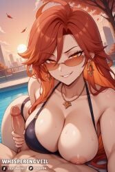 1boy 1boy1girl 1girls 1girls1boy 2025 5_fingers ai_generated amber_eyes areola areolae artist_name balls big_areola big_breasts bikini blue_bikini blue_swimsuit blue_swimwear blush blush_lines breasts busty child_bearing_hips curvaceous curvy curvy_body curvy_female curvy_figure deviantart_logo duo ear_ring earrings enormous_breasts erection eyelashes faceless_male female first_person_view genshin_impact gigantic_breasts glistening glistening_body glistening_breasts glistening_legs glistening_skin glistening_thighs handjob hi_res huge_breasts human_pov illustrious_(stable_diffusion) large_breasts lidded_eyes light-skinned_female light-skinned_male light_skin long_hair looking_over_eyewear looking_over_sunglasses male male/female male_pov massive_breasts mavuika_(genshin_impact) mihoyo mihoyo_technology_(shanghai)_co._ltd. necklace nipple_slip nude nude_human nude_male outside patreon_logo penis poolside pov pov_eye_contact red_hair side-tie_bikini skimpy skimpy_bikini smile stable_diffusion sunglasses sweat sweatdrop sweaty sweaty_breasts sweaty_legs sweaty_thighs swimming_pool swimsuit swimwear teeth thick_thighs thunder_thighs tinted_eyewear vein veiny_penis voluptuous voluptuous_female watermark whisperingveil wide_hipped_female wide_hips