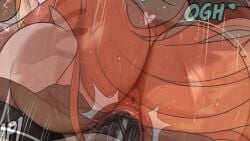anus ass bleach bleach:_the_thousand-year_blood_war breasts comic_dub dark-skinned_male duo english_text female huge_ass huge_breasts inoue_orihime lift_and_carry_position male matthew_d._lovelock orange_hair penis qpafterhoursch suavicreamdraws sweat sweaty sweaty_body tagme vaginal_penetration video voice_acted