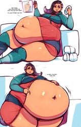 big_belly chubby eating fat huge_ass huge_belly hyper hyper_ass hyper_belly jaykuma latina mercy obese overwatch overweight sombra stuffing thick_thighs weight_gain