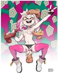 1girls 4boys black_panties bukkake creampie cum cum_in_pussy cum_inside cum_on_body cum_on_breasts cum_on_face disembodied_penis exposed_breasts kollerss legwear maiz-ken multiple_boys multiple_penises nude panties pearl_(splatoon) penis splatoon tagme