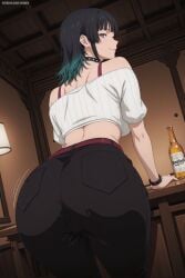 1boy absurdres adult ai_generated big_breasts heeven highres hoshi_kirara jujutsu_kaisen mature perfect_ass perfect_body uncensored