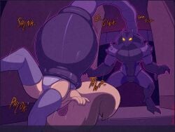 alley anthro arthrolisk cell_tail clothed clothed/nude clothing duo energy_drain female female_prey hi_res legwear leotard male male/female mammal nude rodent sciurid sound_effects spazman squirrel tail tail_fetish tail_play tail_vore thigh_highs vore
