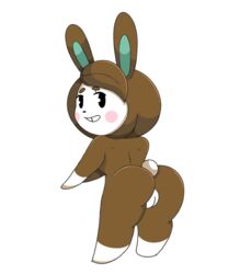 animal_crossing carmen_(animal_crossing) female fur furry furry_only kekitopu looking_back naked nintendo nude pinkcookiecheong pussy rabbit tail