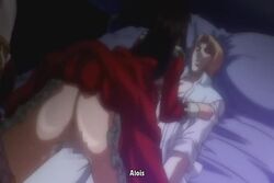 1boy 2girls alois_(samayou_midara_na_lunatics) anilingus animated bed bisexual blonde_hair brother_and_sister censored clothing cum dress fondling fondling_breast incest kissing lihtel lying_down moaning on_bed rimming rimming_female samayou_midara_na_lunatics scars sound stockings threesome vaginal_penetration video voice_acted yuri