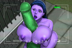 big_ass breast_hold breast_lift breasts_squeeze dead_space gigantic_penis green_penis huge_breasts kendra_daniels lordofthecosmos paizuri palette_swap penis_awe penis_on_cheeks penis_on_face purple_skin recolor recording titjob veiny_penis