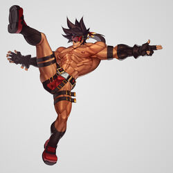 abs bara guilty_gear male_only muscular na_insoo pecs rennik sol_badguy tagme