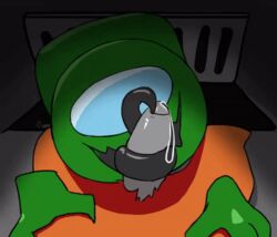 alien among_us animated astronauts crewmate_(among_us) gif glans glans_licking glans_stimulation glansjob green_(among_us) impostor_(among_us) licking licking_glans licking_penis licking_tip loop oral oral_sex orange_(among_us) precum seduce_into_silence seductive_cover-up sex tongue tongue_out tonguejob unknown_gender