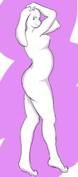 anthro big_breasts boss_monster bovid breasts caprine curvy_figure female floppy_ears fur genitals horn huge_breasts jolliu long_ears looking_at_viewer mammal mature_female nipples nude open_mouth simple_background solo standing thick_thighs toriel undertale video_games voluptuous white_body white_fur