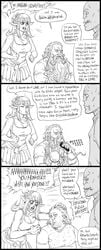 absurd_res bb_(baalbuddy) body_swap dwarf dwarf_male elf elf_female english_text female male monochrome orc orc_male tagme text_bubble three_panels white_background