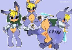 1boy cornelius_(odin_sphere) cute embarrassed femboy furry greedmasterh odin_sphere pooka rabbit small_penis solo_male