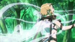 2d airi_(queen's_blade) animated ass big_breasts blonde_hair breast_squeeze english_subtitles exposed_breasts japanese_dialogue kiss kissing leina leina_vance lipstick maid maid_uniform mp4 official_animation queen's_blade red_hair reina_vance sound video voice_acted