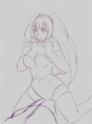 ed-nsfw lingerie long_hair original_character sextember sketch sketch_page sole_female