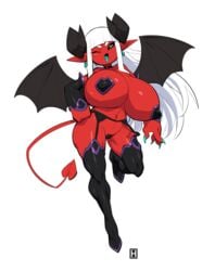 1girls big_breasts breasts cleavage demon demon_girl female female_only huge_breasts large_breasts lyla_(thehelmetguy) red_skin solo succubus thehelmetguy thick_thighs wide_hips