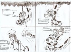 comic disney jking kaa monochrome nipples shanti sketch the_jungle_book