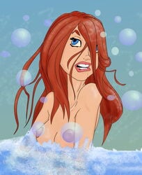 1girls bathing breasts female female_only ginny_weasley gryffindor harry_potter jughead13155 nipples solo solo_female tagme water witch_(harry_potter)