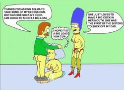 animated female human male marge_simpson ned_flanders selma_bouvier straight the_simpsons