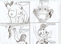 comic disney jking kaa monochrome nipples shanti sketch the_jungle_book