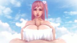 1boy 1boy1girl 1girls 3d angel_wings animated areolae asian asian_female between_breasts big_breasts big_penis breasts cleavage dead_or_alive erection fellatio female female_focus foreskin honoka_(doa) huge_breasts huge_cock human human_male human_penetrating just_the_tip large_breasts licking licking_penis light-skinned_male light_skin looking_at_viewer loop male male/female male_pov nipples noname55 open_mouth oral paizufella paizuri pale-skinned_female pale-skinned_male pale_skin partially_retracted_foreskin penis pink_hair pov pov_eye_contact red_eyes seductive seductive_look sex sound source_filmmaker straight submissive_pose tecmo tongue tongue_out uncircumcised uncut video