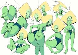 ass balls blonde_hair breasts cartoon_network feet female gem_(species) green_body green_eyes green_skin male nipples penis peridot_(steven_universe) pussy steven_universe thick_thighs thighs xu53r