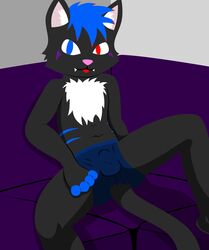 bulge chest_fur clothing delta_(character) felid feline inner_ear_fluff linkzerofurry_(artist) male male_only mammal solo tuft underwear