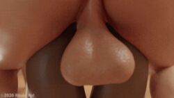 1futa 1girls 3d anal anal_penetration anal_sex animated big_ass big_breasts big_butt big_penis dark-skinned_female dark_skin futa_on_female futanari gif glasses interracial light-skinned_futanari nyl2 pussy rikolo