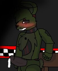 cum five_nights_at_freddy's five_nights_at_freddy's_3 green_fur grey_eyes male male_only penis solo springtrap springtrap_(fnaf)