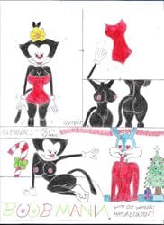 aged_up animaniacs anthro areolae ass back barefoot bed bedroom_eyes big_ass big_breasts black_fur black_hair blue_fur breasts buster_bunny candy_cane christmas christmas_ornaments christmas_present christmas_star christmas_tree clothed_male_nude_female completely_nude dot_warner eyelashes flower flower_in_hair gloves green_bow heart-shaped_pupils imminent_sex long_tail muscular_male naked nipples nude_female ornaments present pussy rabbit rabbit_ears red_nose red_sweater red_swimsuit shrekrulez smile stripping swimsuit tail thighs tiny_toon_adventures tongue_out tree voluptuous warner_brothers yellow_flower