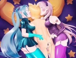 anal_toy aneros animated butt_fondling ear_licking edging female femdom garter_belt garter_straps gloves hatsune_miku human human_only kagamine_len latex latex_gloves latex_stockings latex_suit male male/female male_on_female male_penetrating malesub massage megurine_luka no_sound video vocaloid yoo