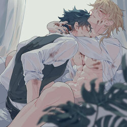 2boys blood dio_brando embrace gay human human_only ibex_(artist) jojo's_bizarre_adventure jonathan_joestar male male/male male_on_male male_only mastery_position missionary_position phantom_blood step-incest stepbrother stepbrothers stepsibling tagme yaoi