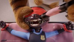 16:9 1girls 3d above_view anthro blindfold bodysuit bondage buckteeth bunny bunny_ears bunny_girl bunny_tail clothing cute dildo disney dreamworks duo english_text eyelashes felid female furry gag grey_fur hand_on_head hi_res horsecock_dildo imminent_deepthroat imminent_oral imminent_training judy_hopps kung_fu_panda lagomorph latex latex_mask latex_suit leporid long_dildo mammal master_tigress open_mouth oral oral_sex pantherine penis petite police_uniform policewoman purple_eyes questionable_consent rabbit ring_gag rubber rubber_(artist) sex_toy smaller_female submissive_female text throat_training tiger tigress_(disambiguation) two_tone_fur white_fur widescreen zootopia