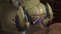 16:9 3d 3d_(artwork) anal anal_sex angle_view anus_only big_penis blizzard_entertainment duo female female_penetrated genitals hi_res human human_on_robot human_penetrating humanoid male male_penetrating male_penetrating_female orisa overwatch penetration penis puffy_anus reosnsfw sex size_difference source_filmmaker straight technology technophilia video_games widescreen