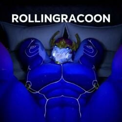 anal anal_insertion anal_sex animated bara blue_body gay male male_only moaning pov racoonrolling rollingracoon sound tagme top_pov video