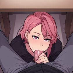 1girls ai_generated dandadan pink_hair shiratori_aira_(dandadan) short_hair tagme