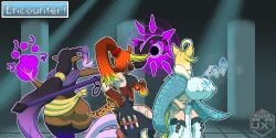2:1 amaryllis_(uxdragon) animal_humanoid animated animated_gif big_breasts big_butt big_penis breasts butt cat_humanoid dagger dahlias_(uxdragon) dark_elf elf felid felid_humanoid feline feline_humanoid female gardenia_(uxdragon) genitals group gynomorph huge_breasts huge_butt huge_penis human humanoid intersex magic_user mammal mammal_humanoid melee_weapon nipple_outline nipple_piercing nipples penis piercing pointy_ears short_playtime staff uxdragon weapon