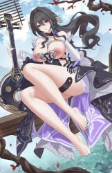 1girls alternate_breast_size big_breasts breasts brown_hair cosplay female female_only honkai:_star_rail honkai_(series) ruan_mei_(honkai:_star_rail) tagme tagme_(artist) the_herta_(honkai:_star_rail)