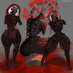 alhuzphy_02 anal anal_sex backshots big_ass big_penis big_thighs burned_skin call_of_duty call_of_duty_ww2 cock completely_nude fanart female female_monster femboy human human_on_monster little_penis monster no_breasts no_clothes no_tits nude_female nude_male pest_(call_of_duty_ww2) porn rule_63 sex ww2 zombie zombie_girl