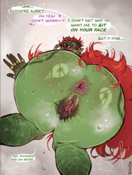 armpit_hair female_armpit_hair female_pubic_hair green_skin naked naked_female orc orc_female red_hair tagme zhiv